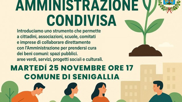 A Senigallia nasce il "Regolamento di Amministrazione Condivisa"